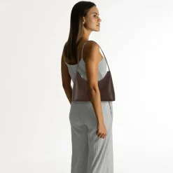 Furla Henkeltaschen|Schultertaschen<Diamante Schultertasche Leder 24 cm espresso