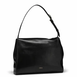 Furla Henkeltaschen|Schultertaschen<Domus Schultertasche M Leder 32 cm nero