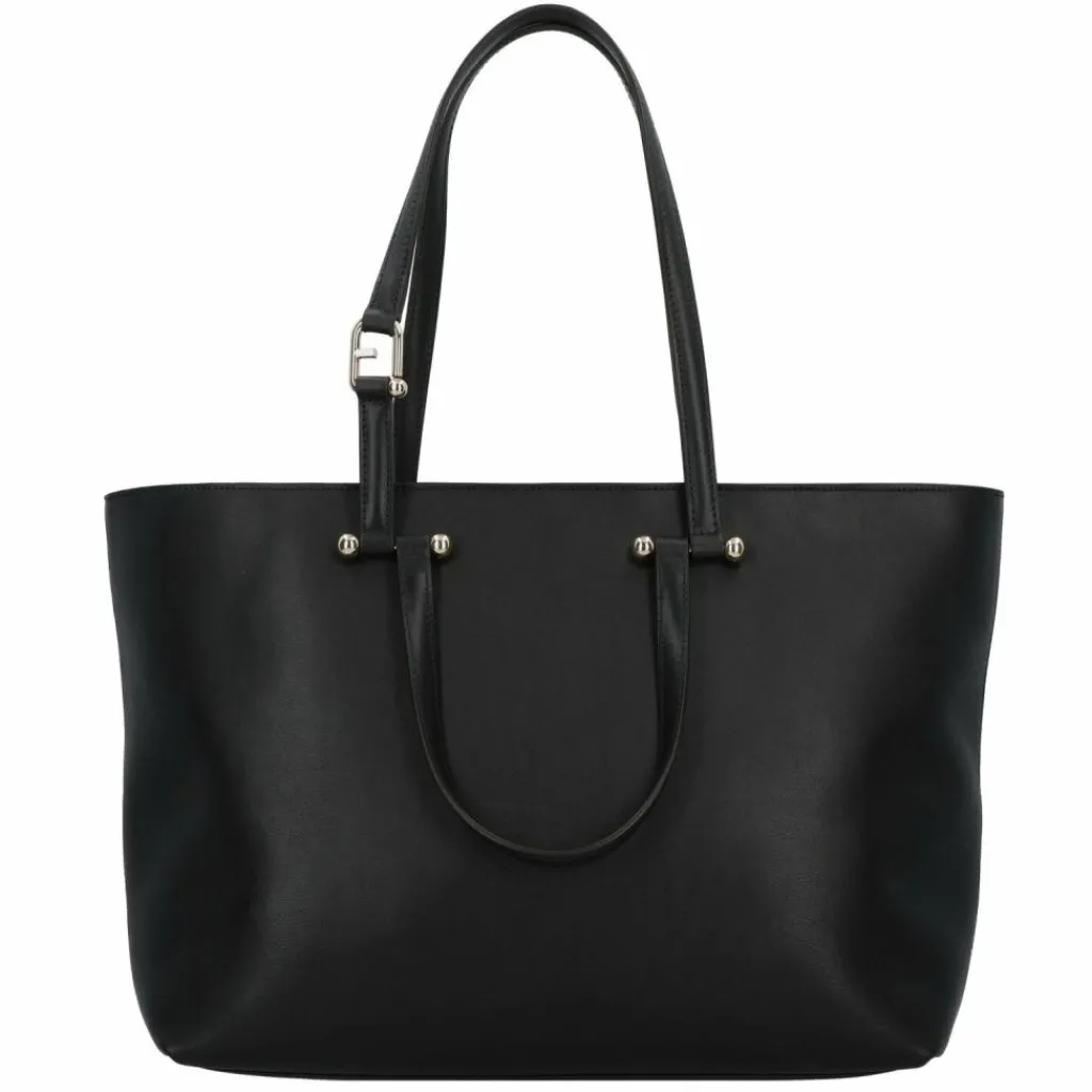 Clearance Furla Duetto Shopper Tasche Leder 39 cm nero