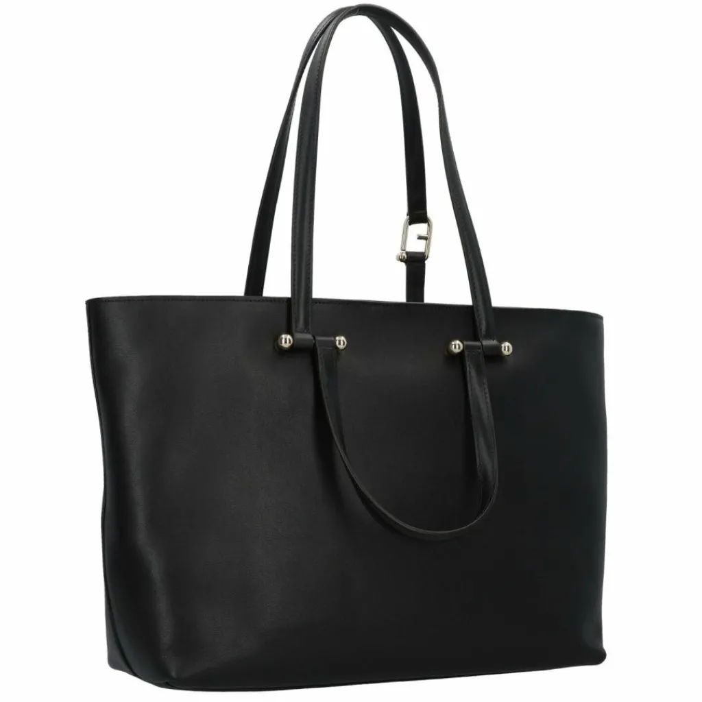 Clearance Furla Duetto Shopper Tasche Leder 39 cm nero