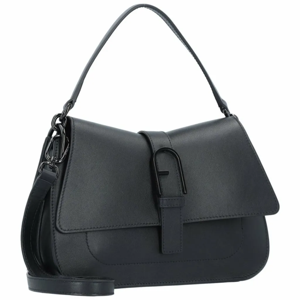 Best Furla Flow Handtasche Leder 25 cm nero