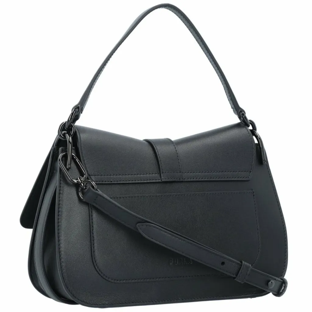 Best Furla Flow Handtasche Leder 25 cm nero