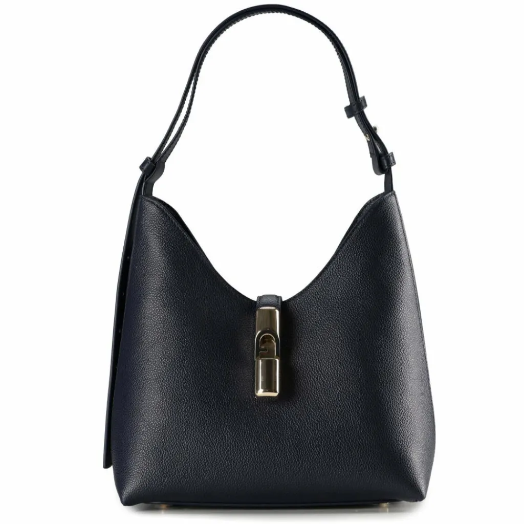 Discount Furla Goccia Schultertasche S Leder 24 cm ink blue