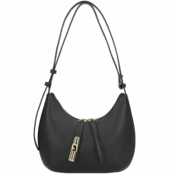 Hot Furla Goccia Schultertasche Leder 22 cm nero