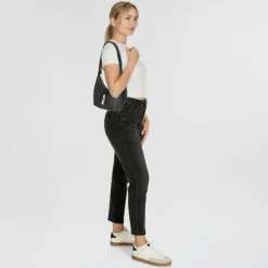 Hot Furla Goccia Schultertasche Leder 22 cm nero