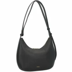 Hot Furla Goccia Schultertasche Leder 22 cm nero