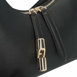 Hot Furla Goccia Schultertasche Leder 22 cm nero