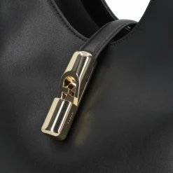 Best Furla Goccia Schultertasche Leder 30 cm nero