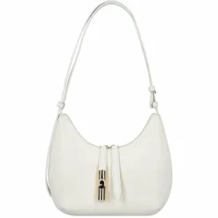 Furla Goccia Schultertasche Leder 22 cm panna