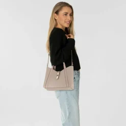 Furla Goccia Shopper Tasche S Leder 28 cm stucco gray-mauve