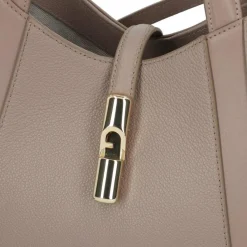 Furla Goccia Shopper Tasche S Leder 28 cm stucco gray-mauve