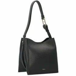 Furla Henkeltaschen|Schultertaschen<Nuvola Schultertasche Leder 21 cm nero