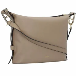 Hot Furla Nuvola Schultertasche Leder 28 cm greige