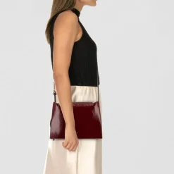 Sale Furla Nuvola Umhängetasche Leder 24 cm rubino