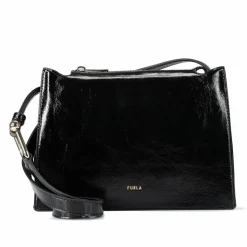 Sale Furla Nuvola Umhängetasche Leder 24 cm nero