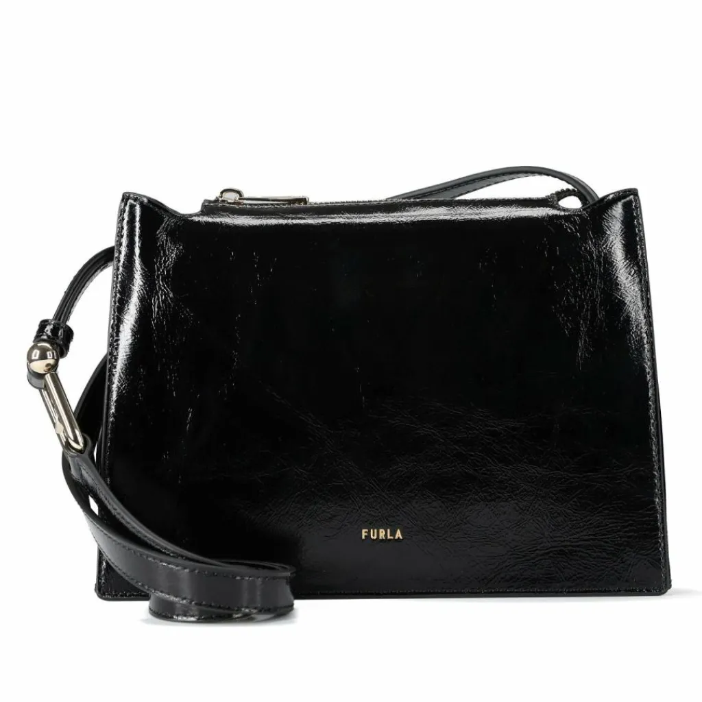 Sale Furla Nuvola Umhängetasche Leder 24 cm nero