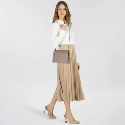 Furla Umhängetaschen<Nuvola Umhängetasche Leder 25 cm stucco gray