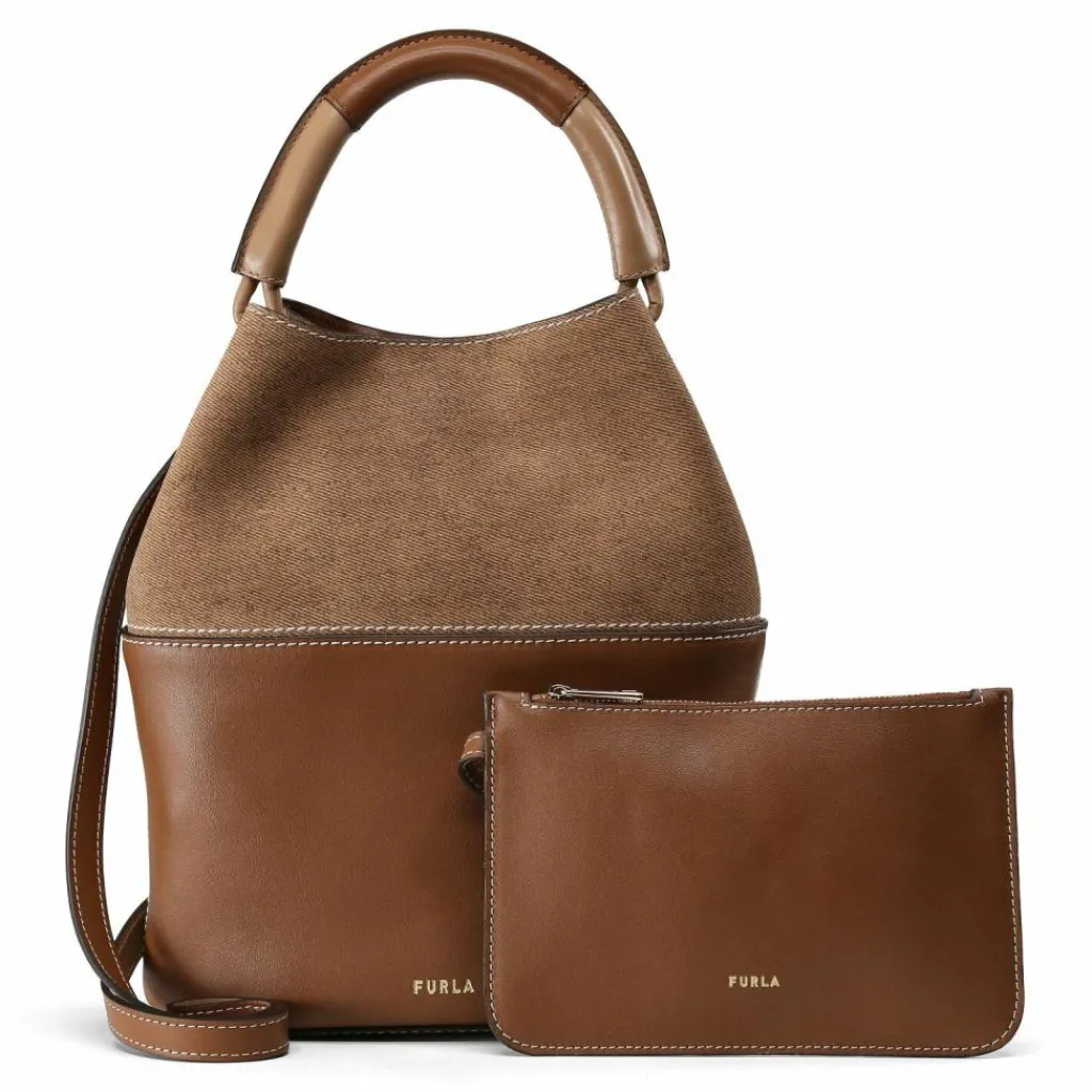 Furla Beuteltaschen|Henkeltaschen<Sfera Beuteltasche S Leder 23 cm cognac h-deserto