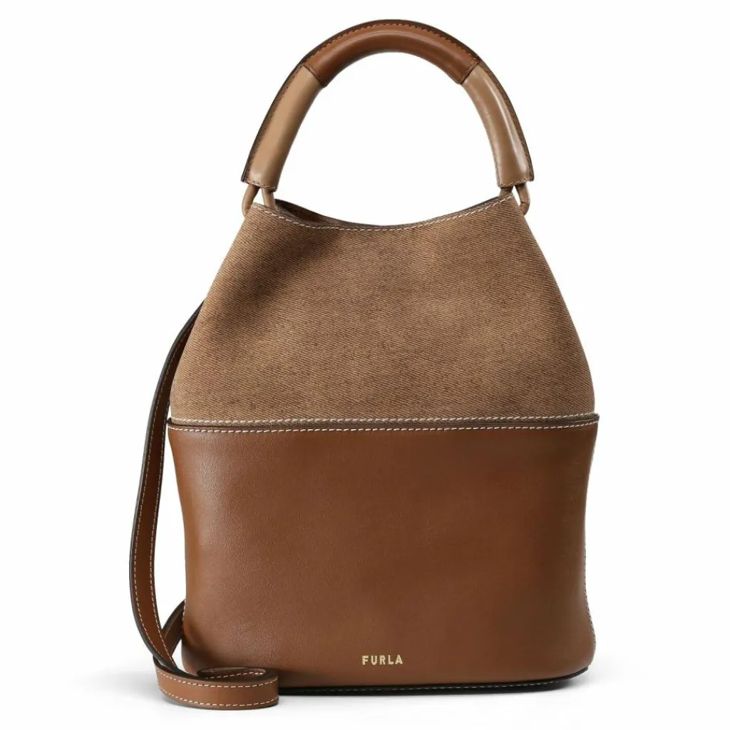 Furla Beuteltaschen|Henkeltaschen<Sfera Beuteltasche S Leder 23 cm cognac h-deserto