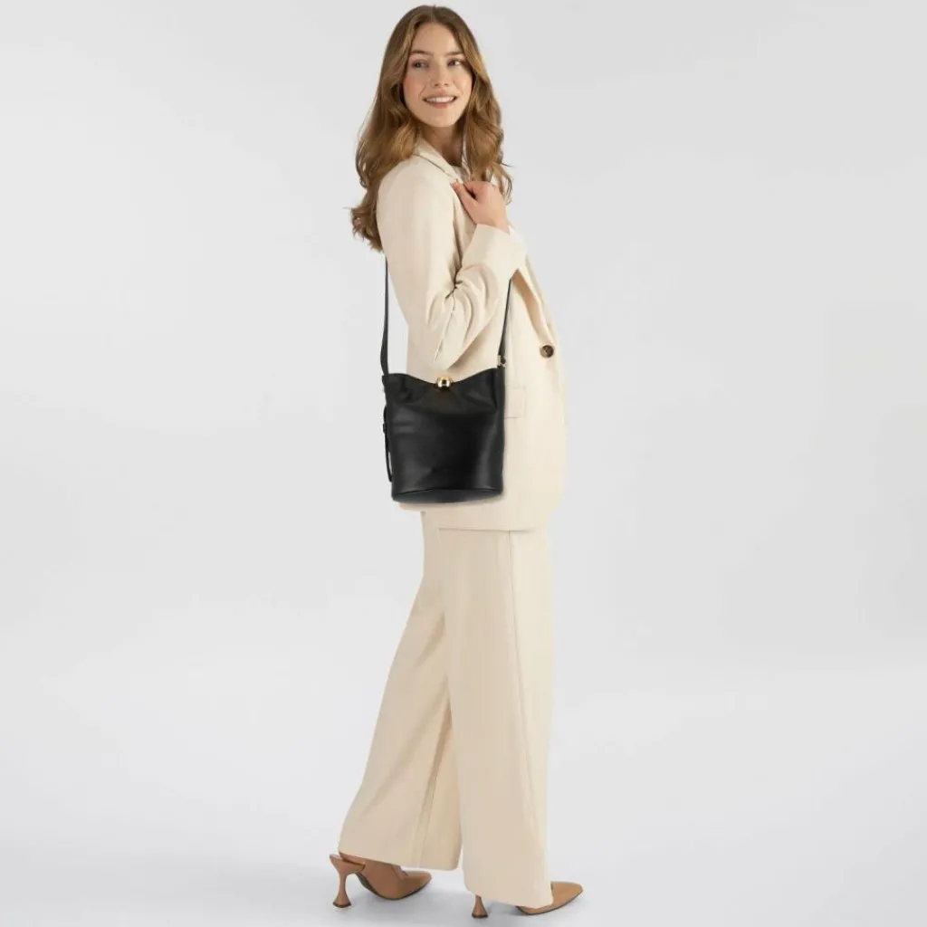 Outlet Furla Sfera Soft Mini Bag Umhängetasche Leder 17 cm nero