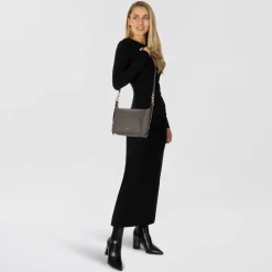 New Furla Tonie Schultertasche Leder 21 cm urban gray