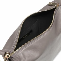 New Furla Tonie Schultertasche Leder 21 cm urban gray