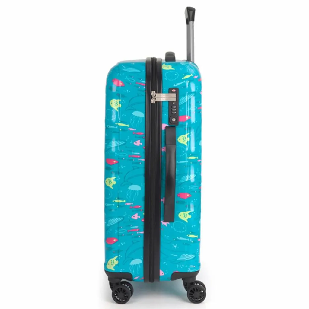 Gabol Hartgepäck|4-Rollen Koffer<Acqua 4 Rollen Trolley M 66 cm turquesa