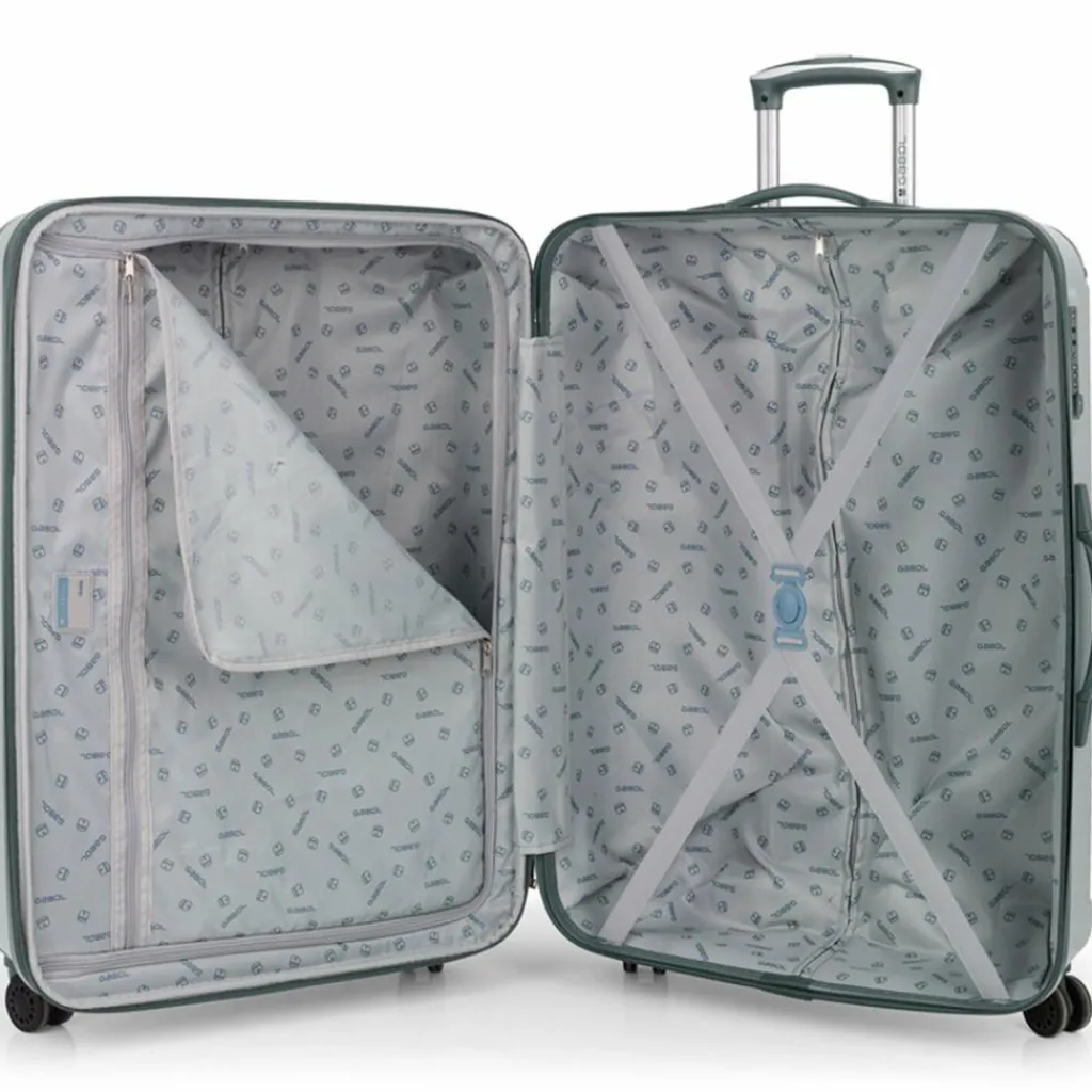 Gabol Hartgepäck|4-Rollen Koffer<Balance XP 4 Rollen Trolley L 77 cm mit Dehnfalte silber