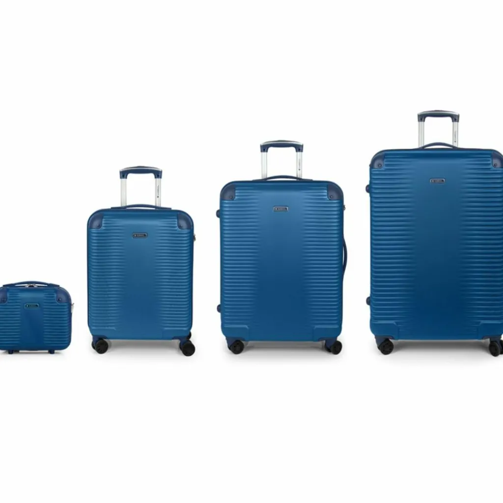 Discount Gabol Balance XP 4 Rollen Kofferset 4-teilig mit Dehnfalte blau