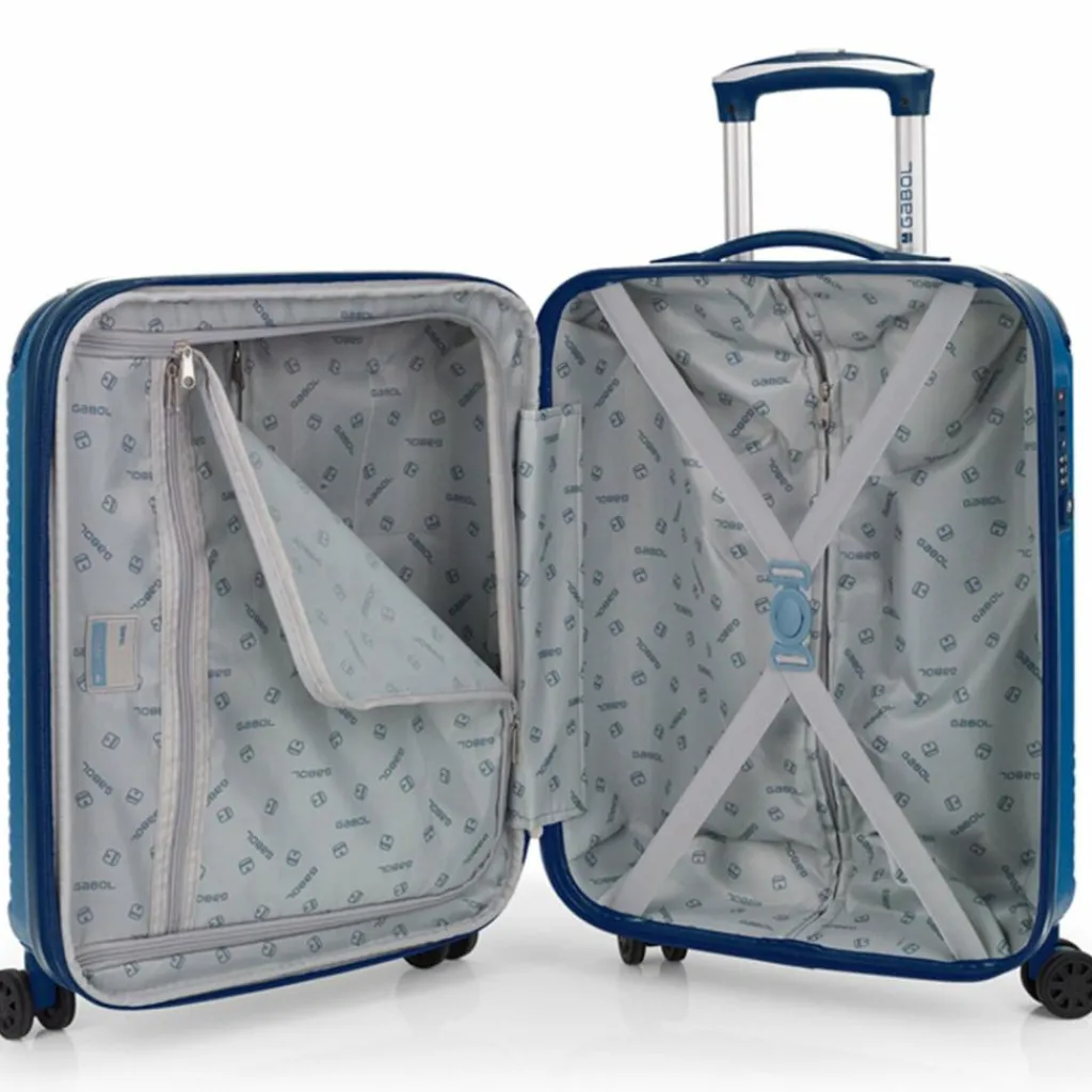 Discount Gabol Balance XP 4 Rollen Kofferset 4-teilig mit Dehnfalte blau