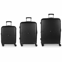 Gabol Koffersets Als Hartgepäck|Koffersets 3-Teilig<Bari 4 Rollen Kofferset 3-teilig mit Dehnfalte Black