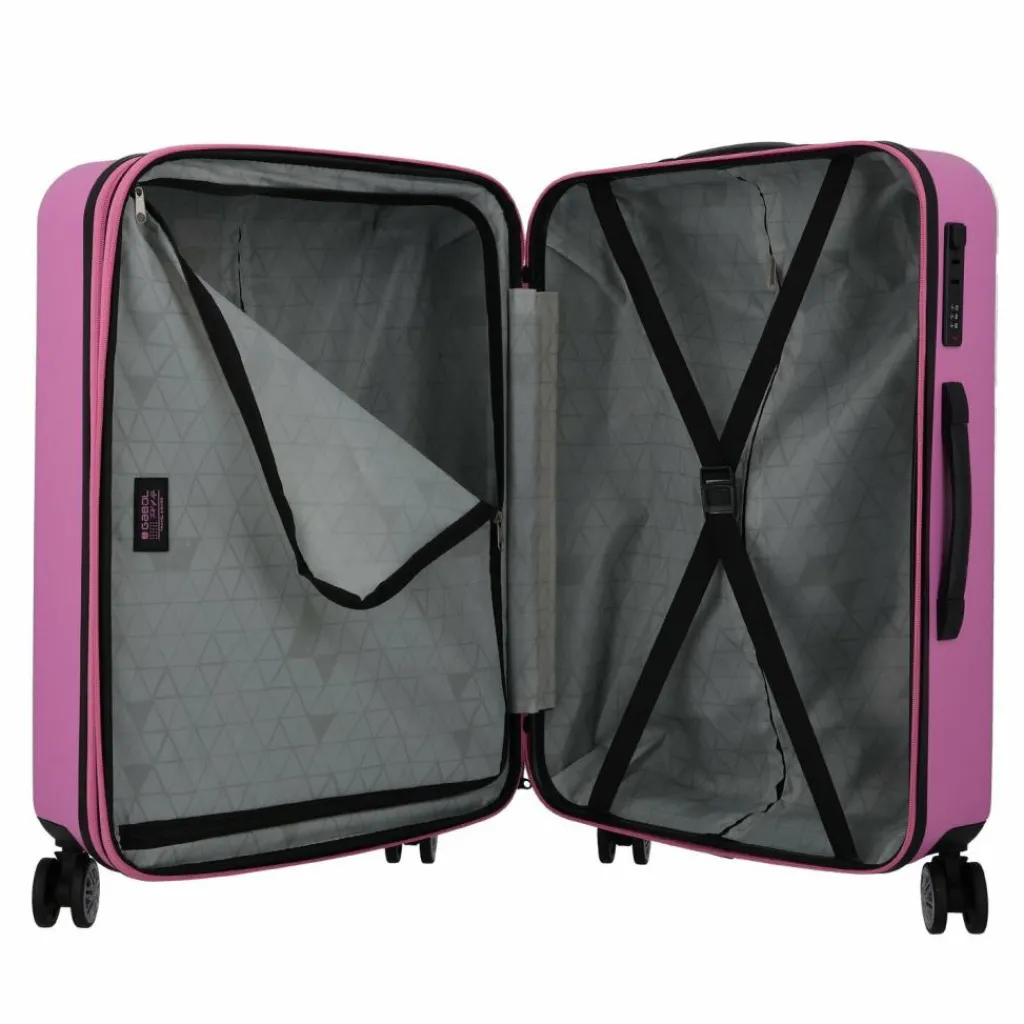 Gabol 4-Rollen Koffer|Hartgepäck<Future Plus 4 Rollen Trolley 66 cm mit Dehnfalte rosa
