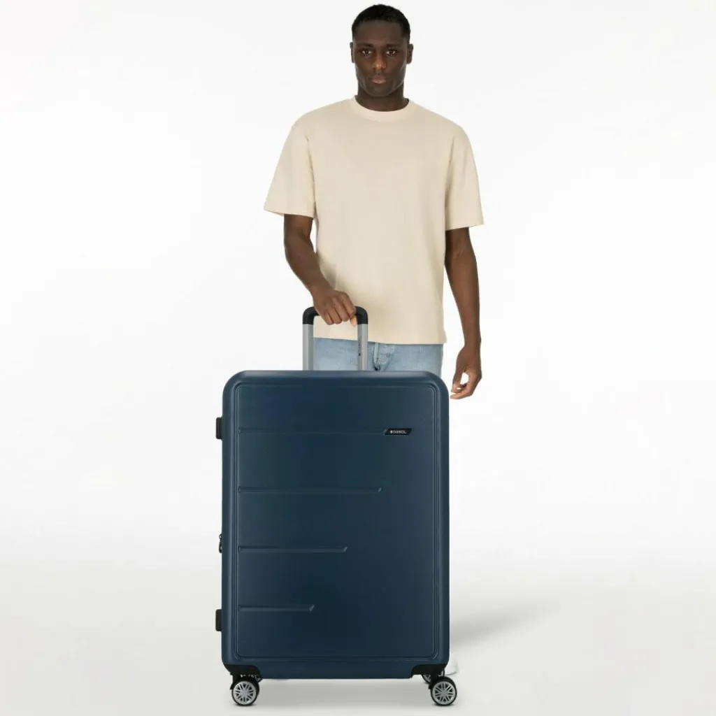 Gabol 4-Rollen Koffer|Hartgepäck<Future Plus 4 Rollen Trolley 74 cm mit Dehnfalte azul marino