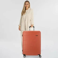 New Gabol Future Plus 4 Rollen Trolley 74 cm mit Dehnfalte coral
