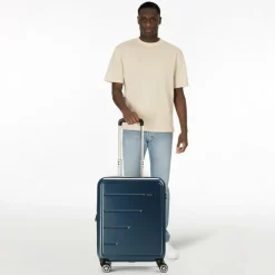 Gabol Hartgepäck Kabinengepäck|4-Rollen Kabinentrolleys<Future Plus 4 Rollen Kabinentrolley 55 cm mit Dehnfalte azul marino