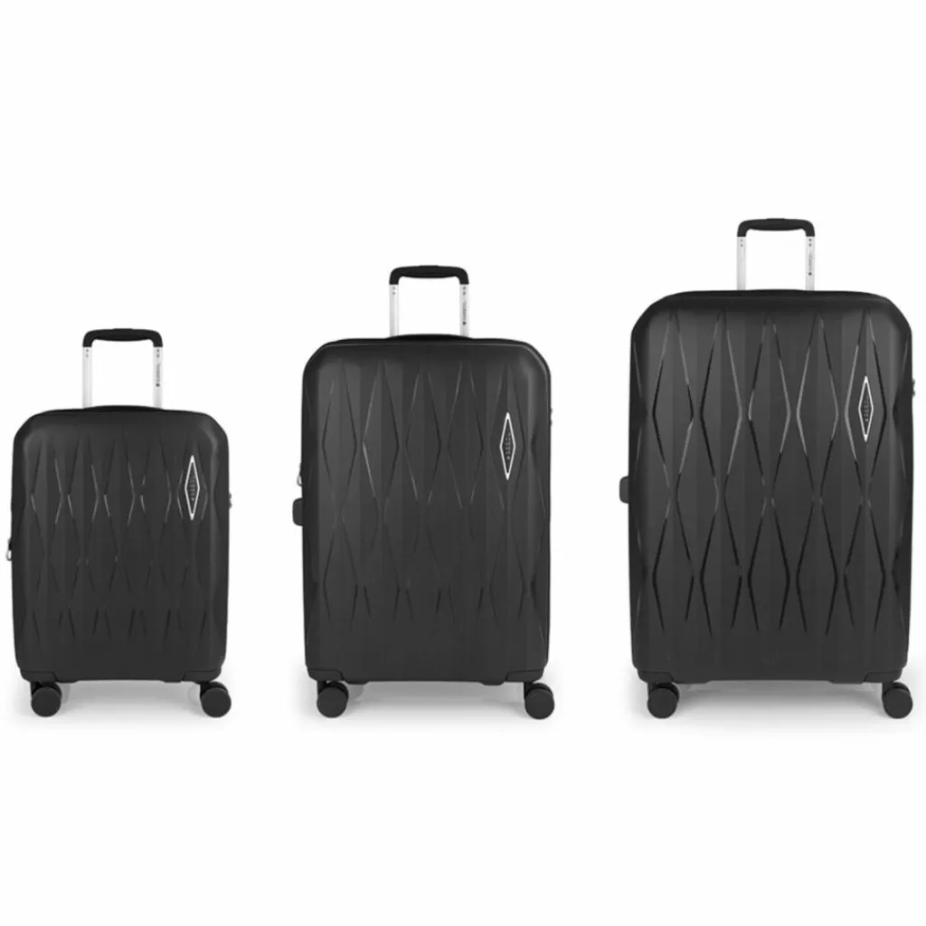 Discount Gabol Infinity 4 Rollen Kofferset 3-teilig mit Dehnfalte negro