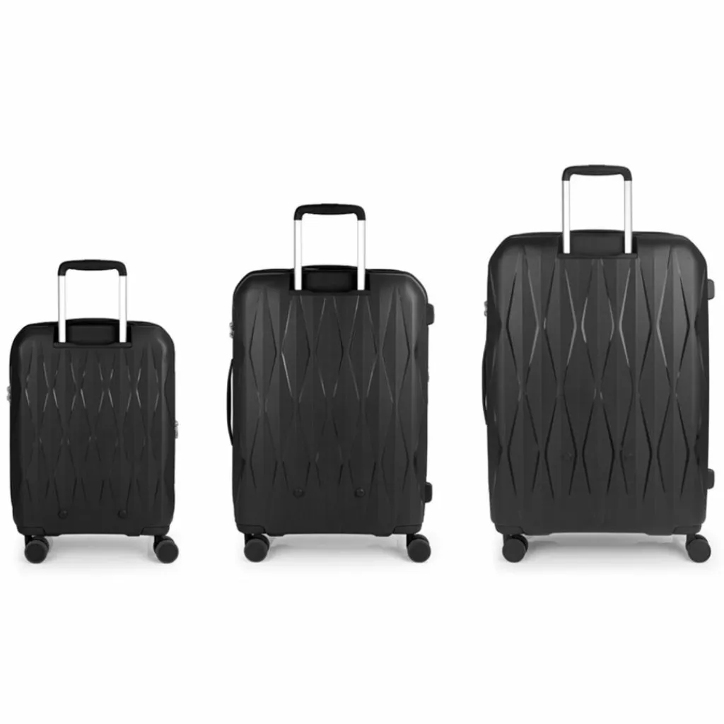 Discount Gabol Infinity 4 Rollen Kofferset 3-teilig mit Dehnfalte negro