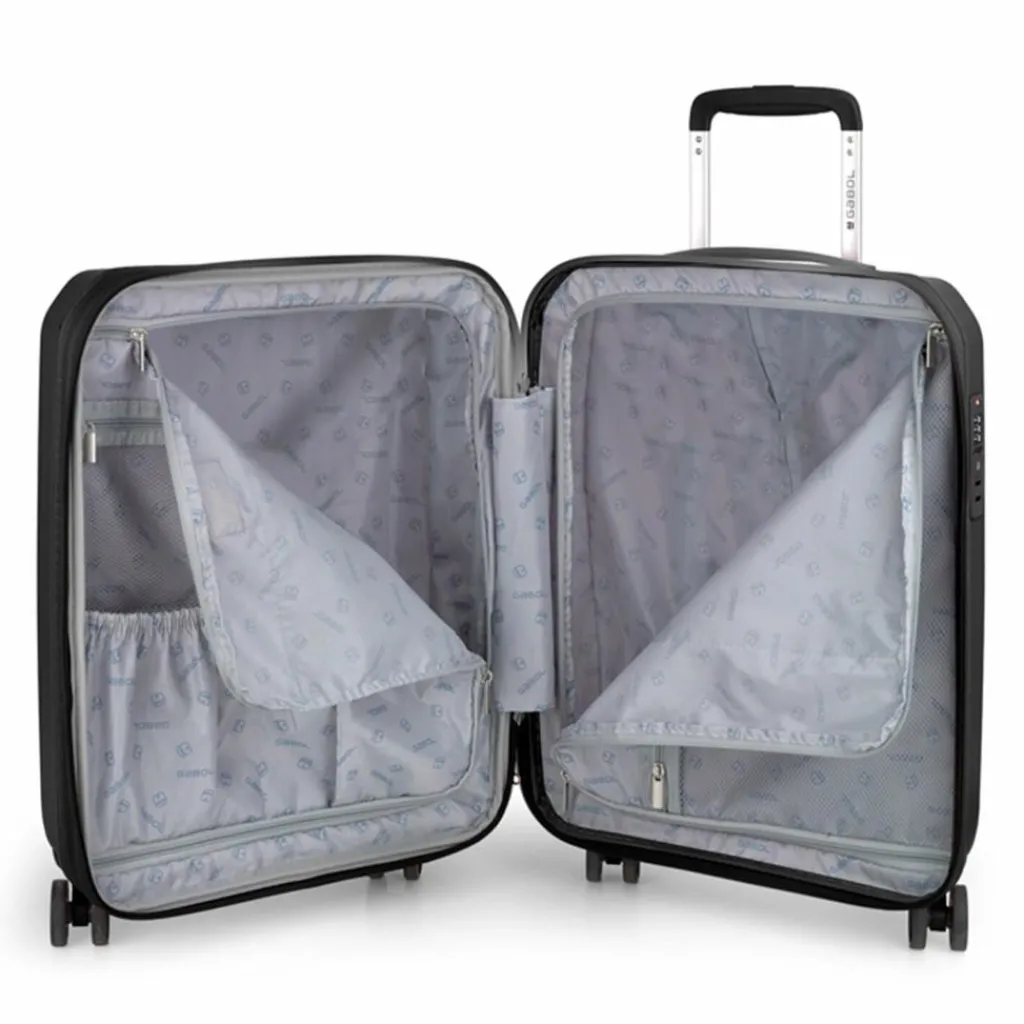 Discount Gabol Infinity 4 Rollen Kofferset 3-teilig mit Dehnfalte negro