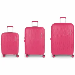 Gabol Koffersets 3-Teilig|Koffersets Als Hartgepäck<Infinity 4 Rollen Kofferset 3-teilig mit Dehnfalte fucsia