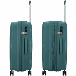 Gabol 4-Rollen Koffer|Hartgepäck<Infinity 4 Rollen Trolley 66 cm mit Dehnfalte turquesa