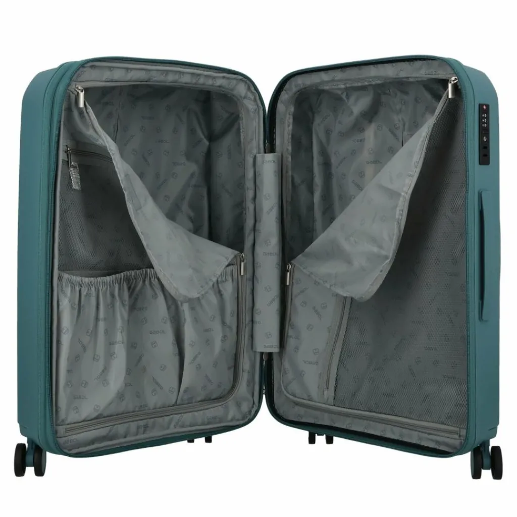 Gabol 4-Rollen Koffer|Hartgepäck<Infinity 4 Rollen Trolley 66 cm mit Dehnfalte turquesa