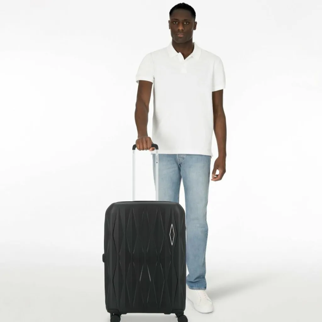 Gabol Hartgepäck|4-Rollen Koffer<Infinity 4 Rollen Trolley 66 cm mit Dehnfalte negra