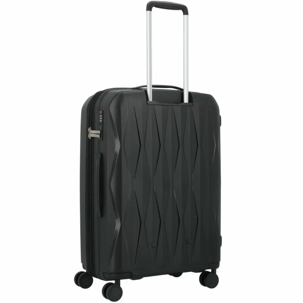 Gabol Hartgepäck|4-Rollen Koffer<Infinity 4 Rollen Trolley 66 cm mit Dehnfalte negra