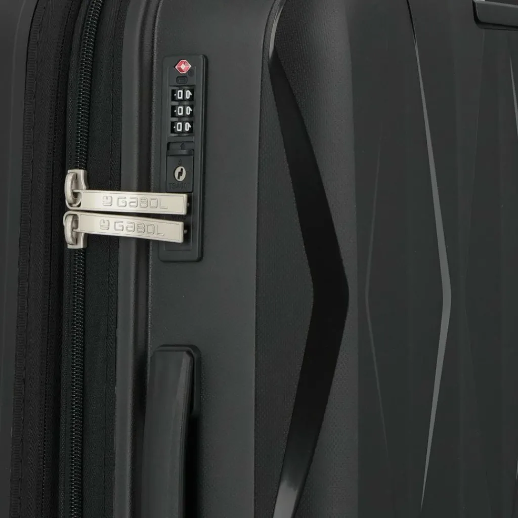 Gabol Hartgepäck|4-Rollen Koffer<Infinity 4 Rollen Trolley 66 cm mit Dehnfalte negra