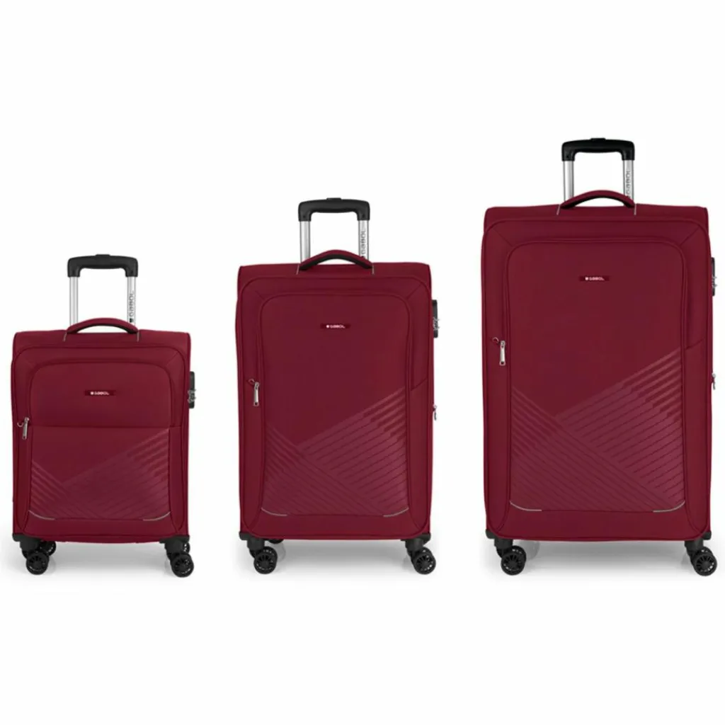 Gabol Weichgepäck|4-Rollen Koffer<Juego 3 4-Rollen Kofferset 3tlg. burdeos