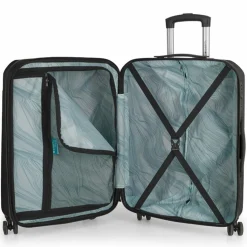 Gabol 4-Rollen Koffer|Hartgepäck<Mercury 4 Rollen Trolley M 66 cm mit Dehnfalte schwarz