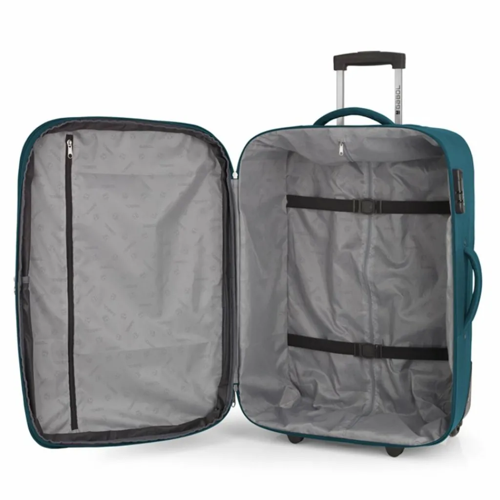Discount Gabol Orbit 2 Rollen Kabinentrolley 55 cm mit Dehnfalte Turquoise