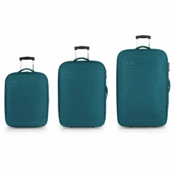 New Gabol Orbit 2 Rollen Kofferset 3-teilig mit Dehnfalte Turquoise