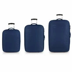 Discount Gabol Orbit 2 Rollen Kofferset 3-teilig mit Dehnfalte Blue