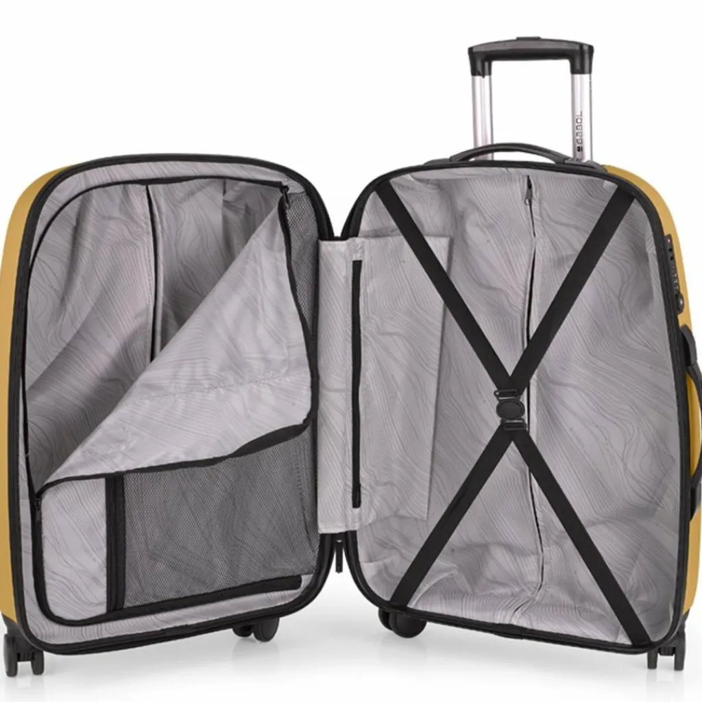 Gabol Hartgepäck|4-Rollen Koffer<Paradise XP 4 Rollen Trolley M 67 cm mit Dehnfalte mustard